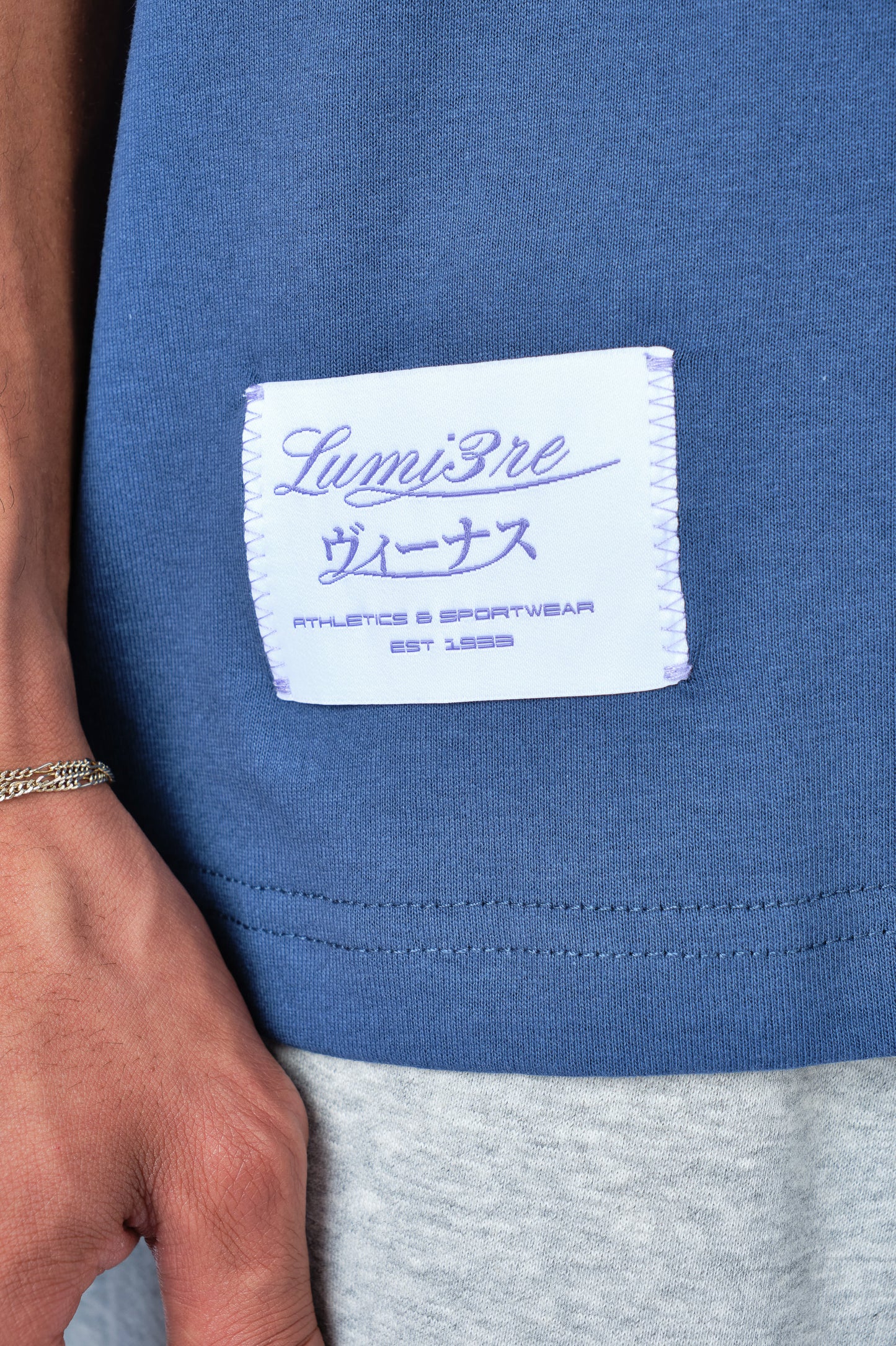 LMR College T-shirt Washed Blue