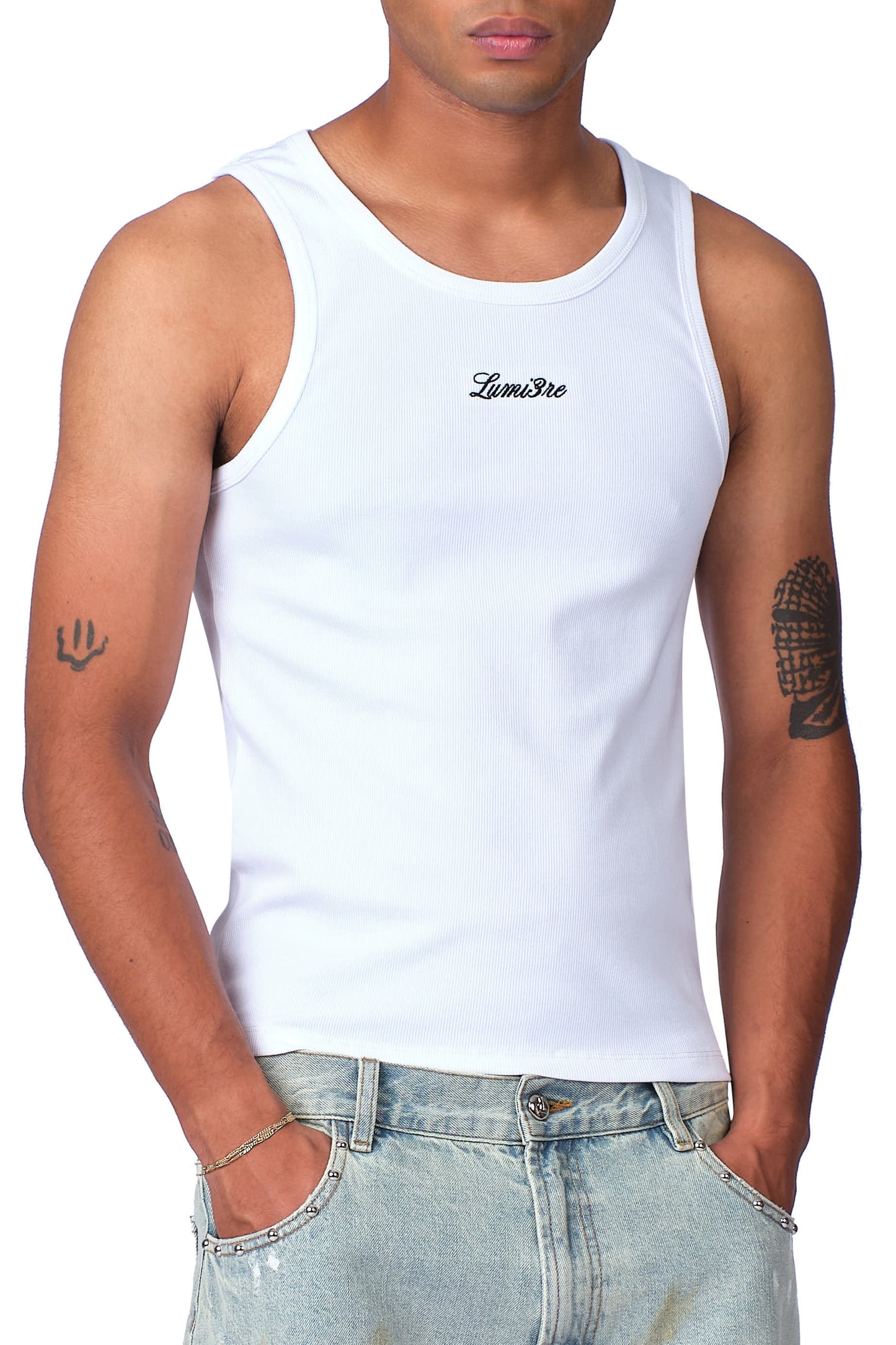 Lumi3re Embroidered Tank Top White (m)