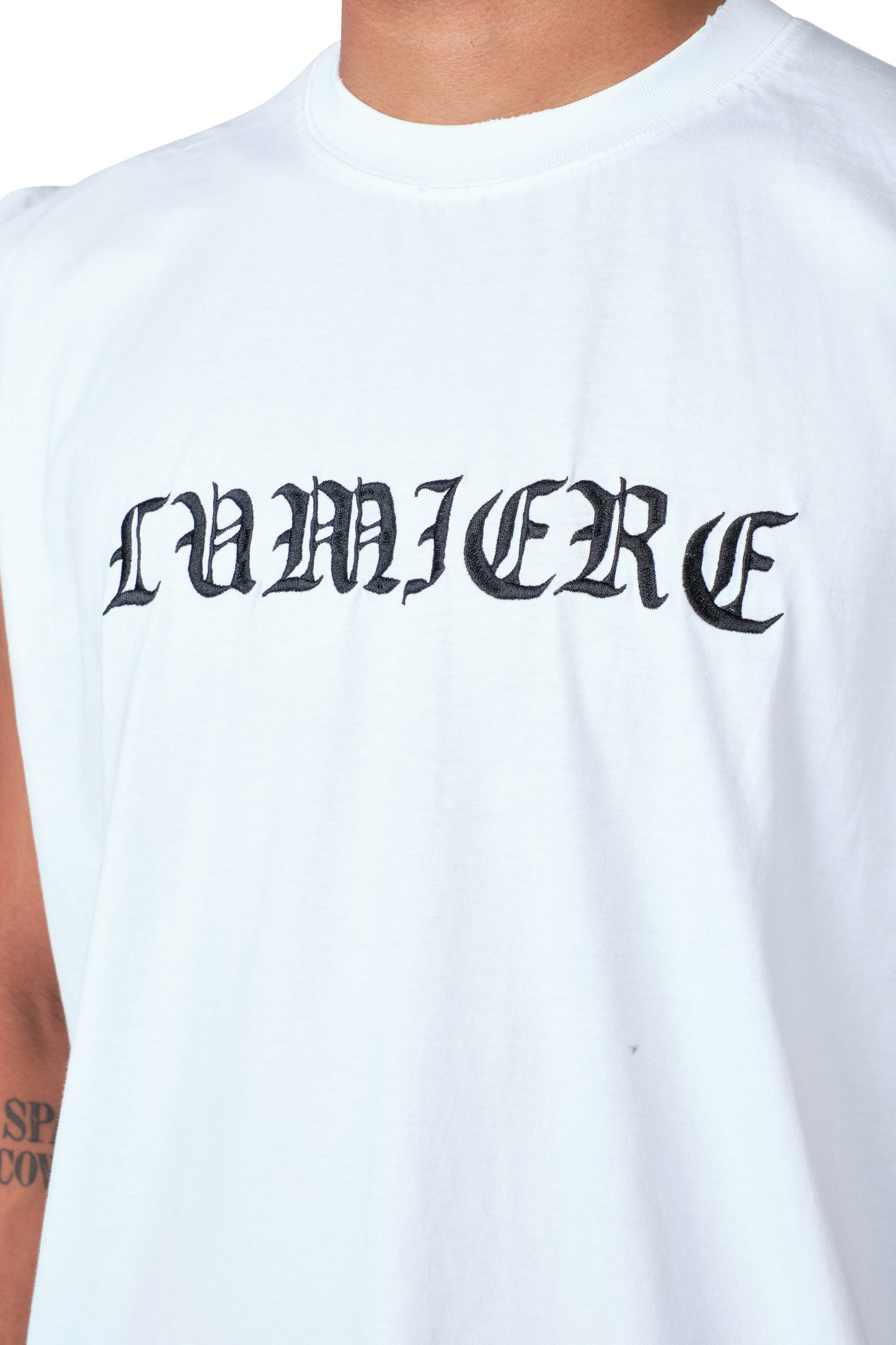 Sleeveless Gothic Shirt White