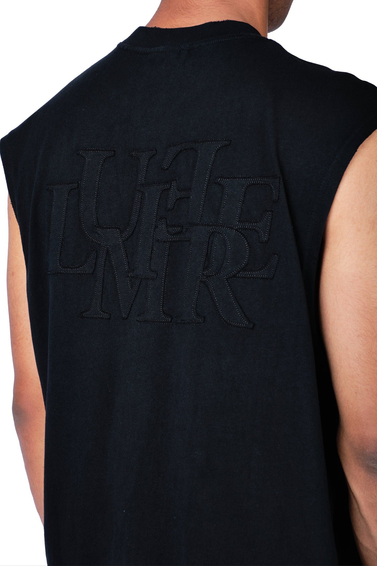 The Patch Sleeveless Shirt Washed Black