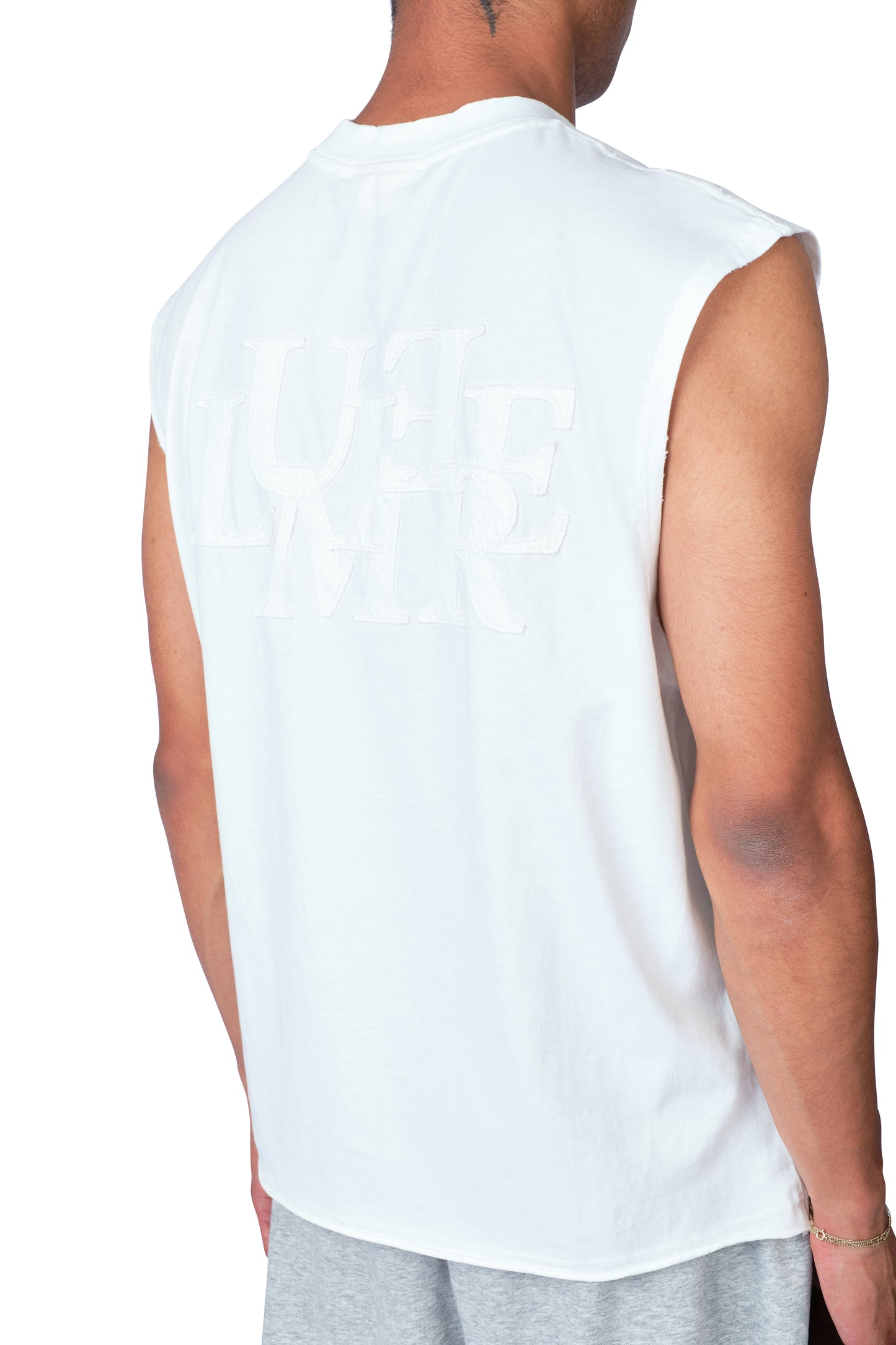 The Patch Sleeveless Shirt White