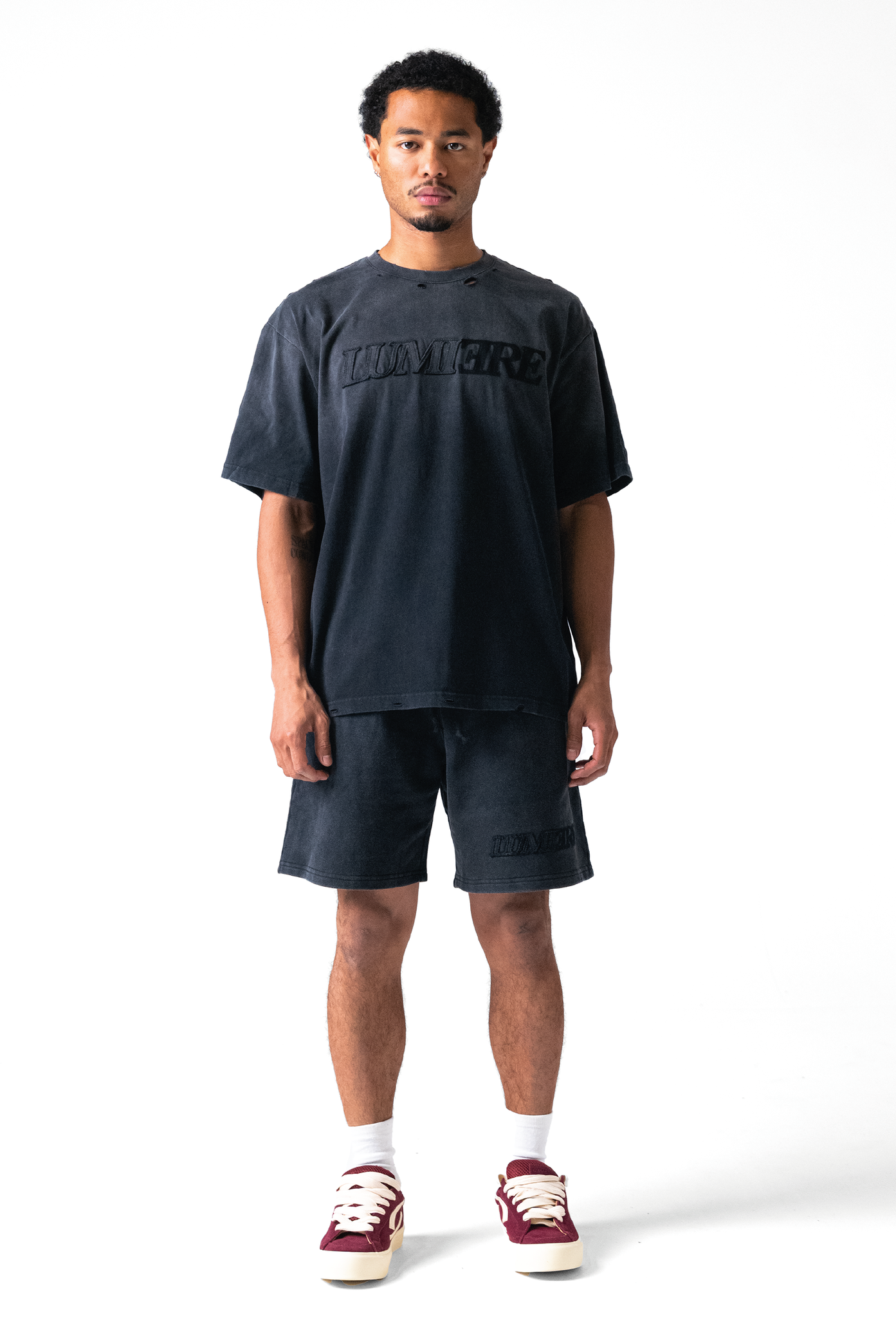Fade Logo Short Washed Black