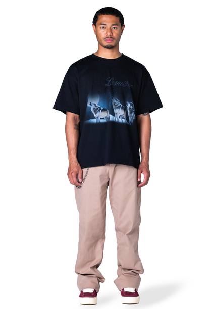 3 Wolves T-shirt Black