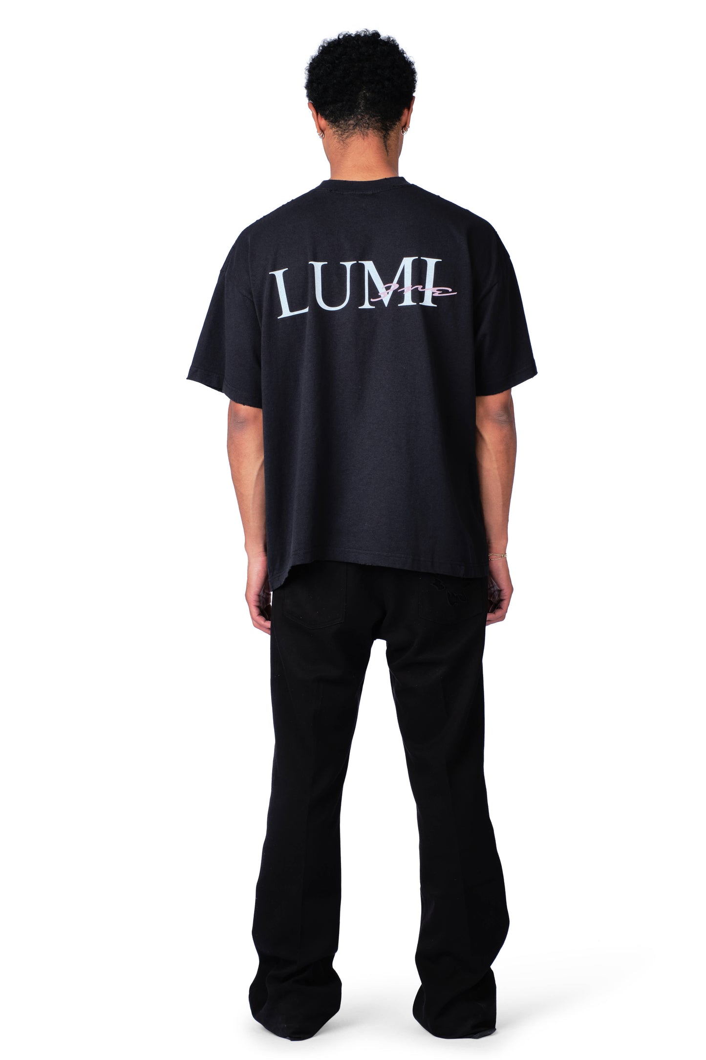 Burning Car T-shirt Washed Black