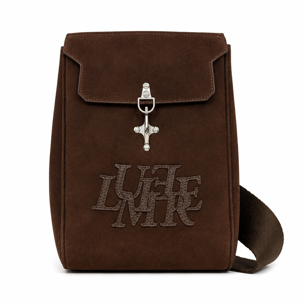 The Patch Sling Bag Dark Brown
