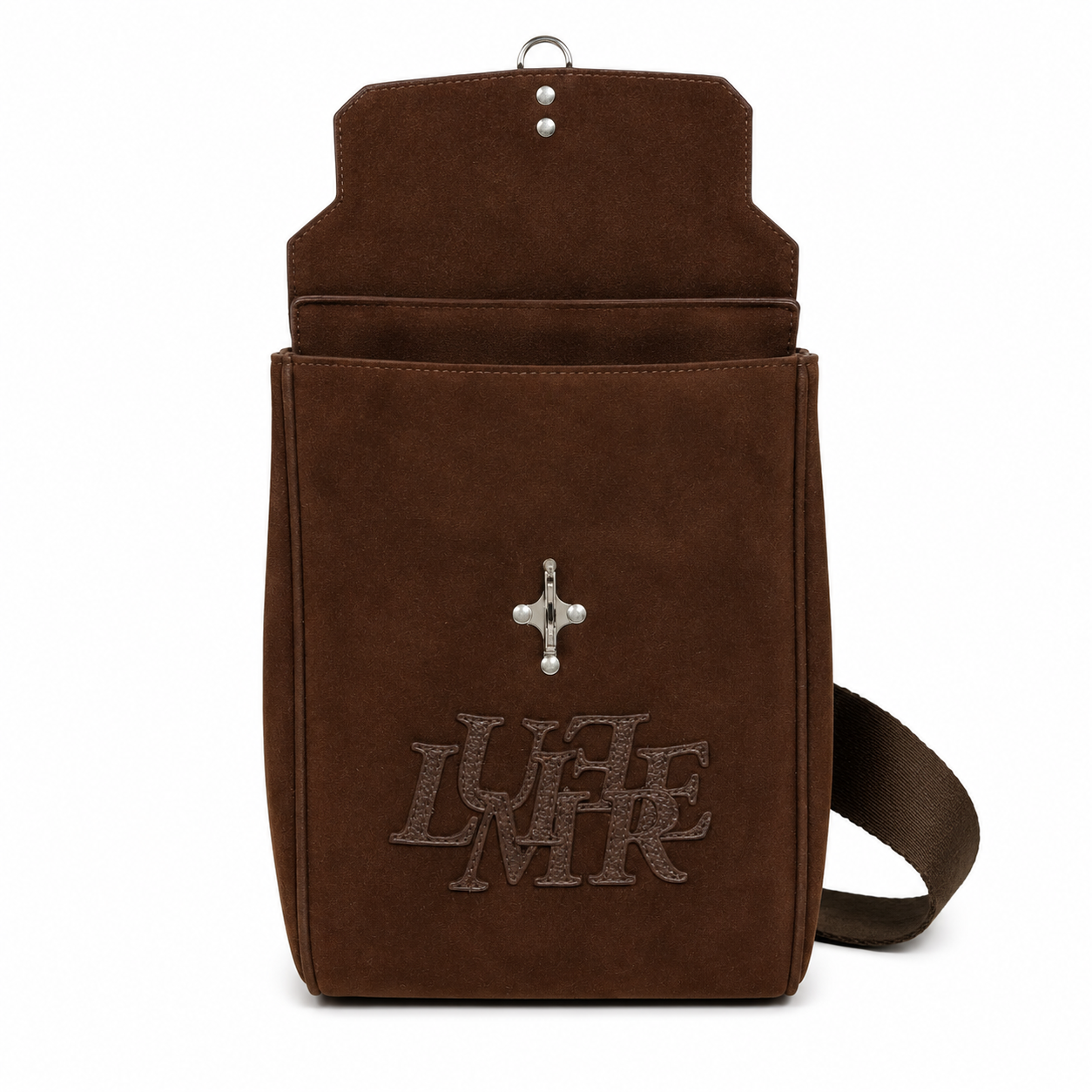The Patch Sling Bag Dark Brown