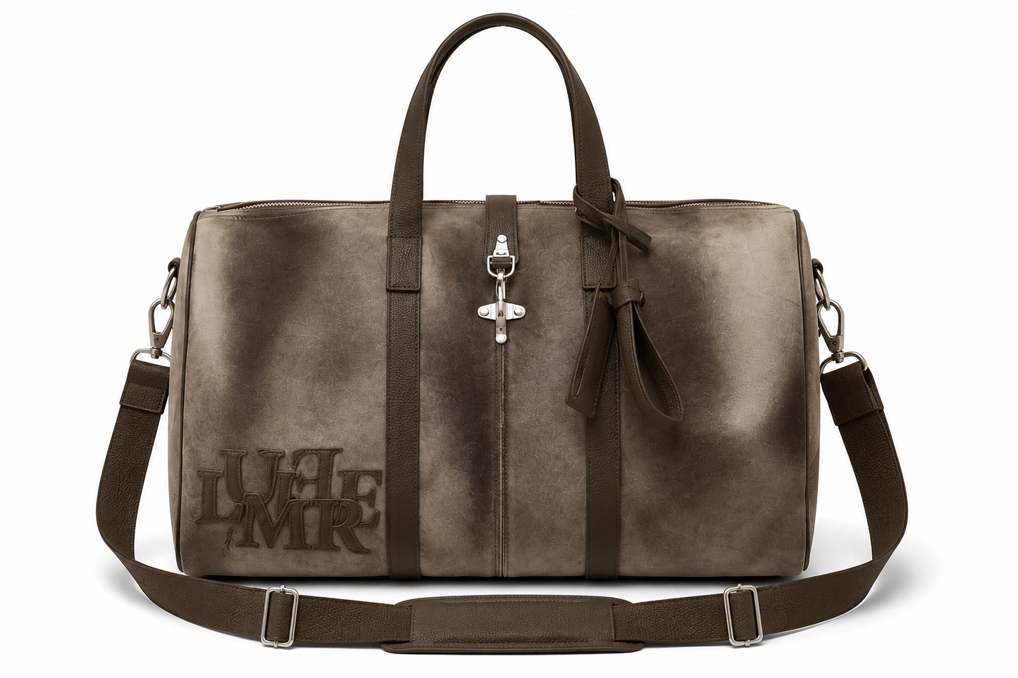 The Suede Patch Duffle Bag Light Brown