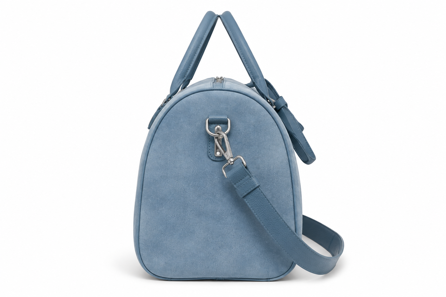 The Suede Patch Duffle Bag Light Blue