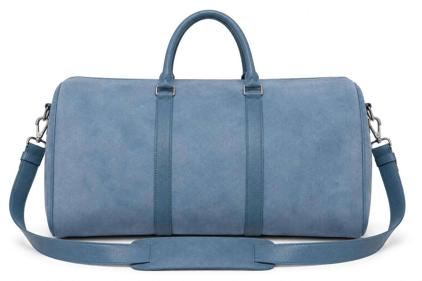 The Suede Patch Duffle Bag Light Blue