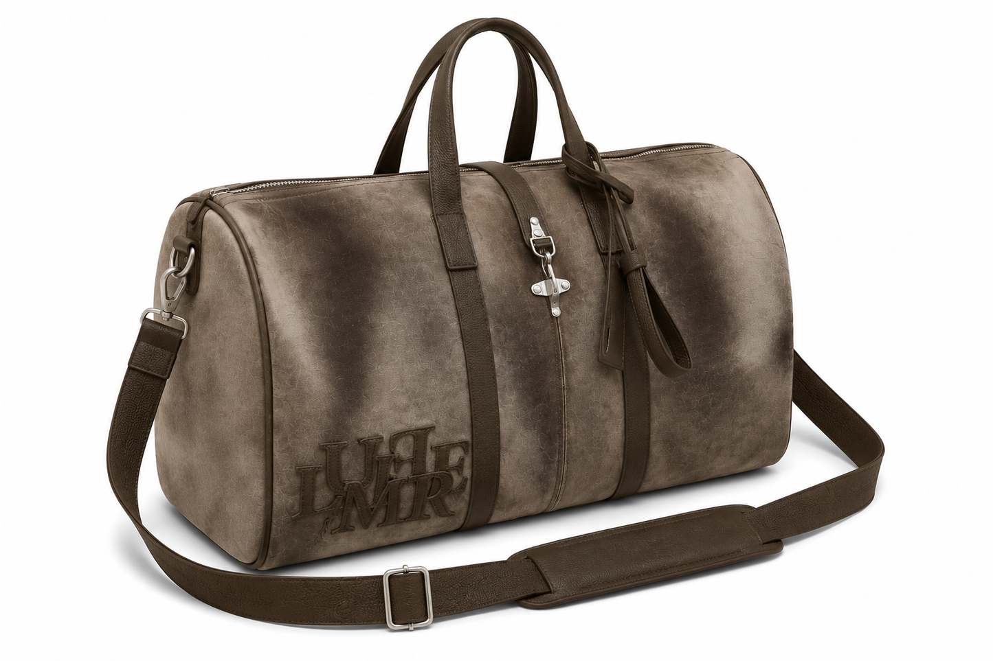 The Suede Patch Duffle Bag Light Brown
