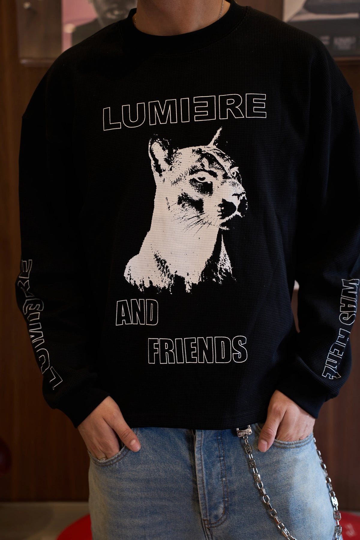 Lumiere Was Here Longsleeve Waffle Black