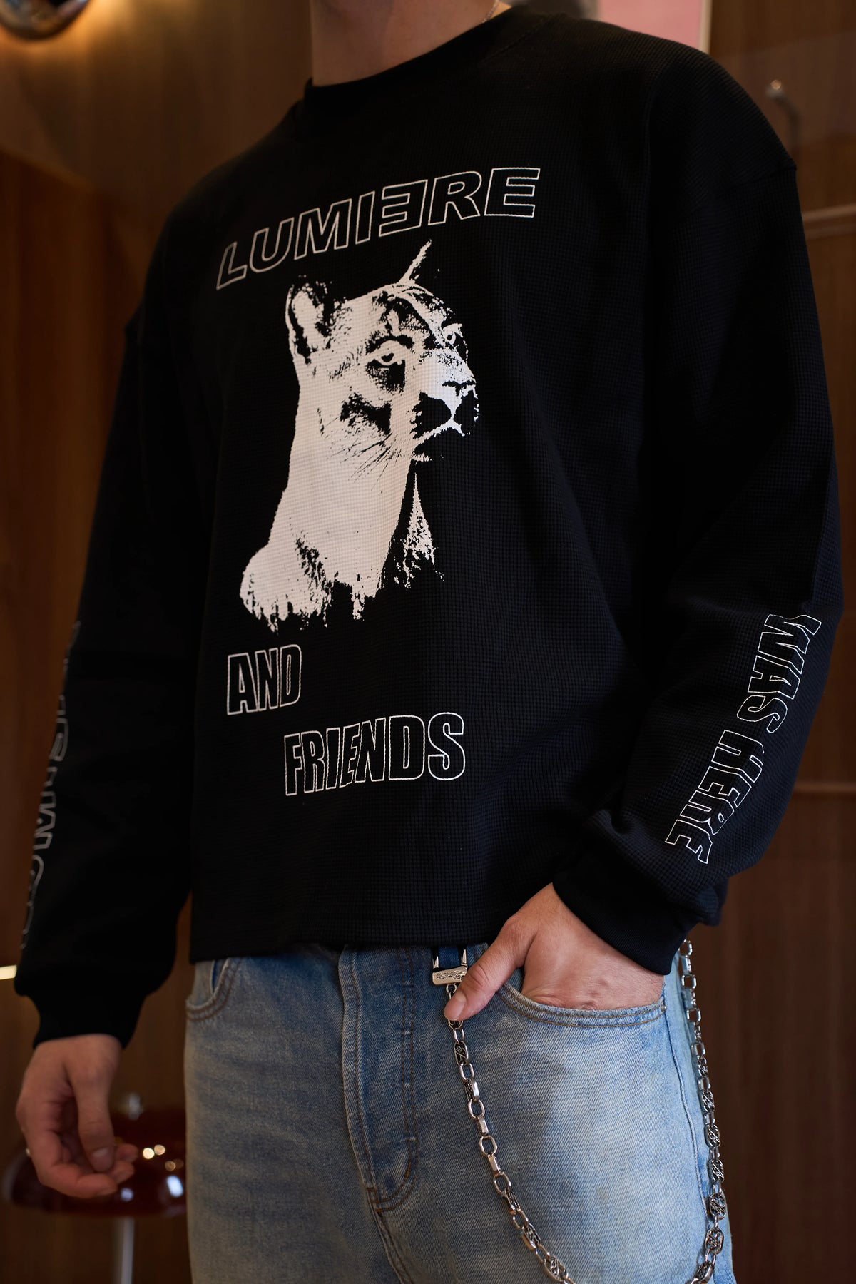 Lumiere Was Here Longsleeve Waffle Black