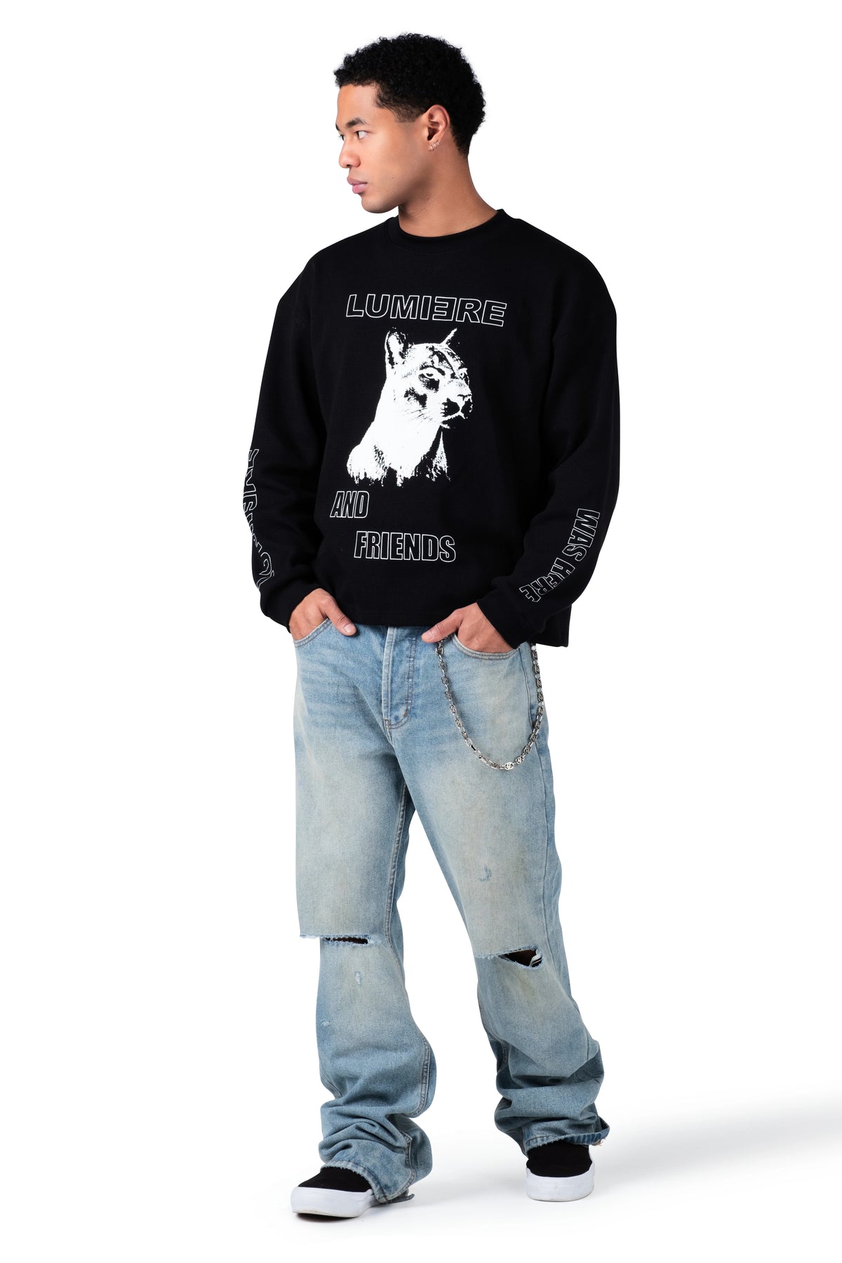 Lumiere Was Here Longsleeve Waffle Black