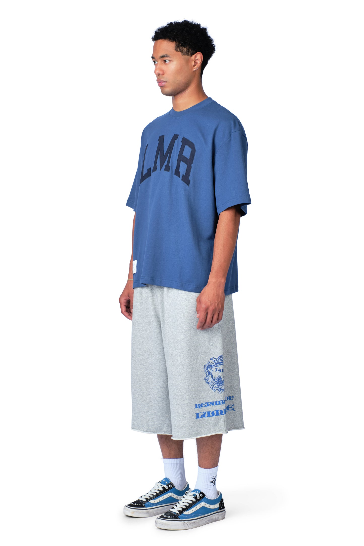 LMR College T-shirt Washed Blue