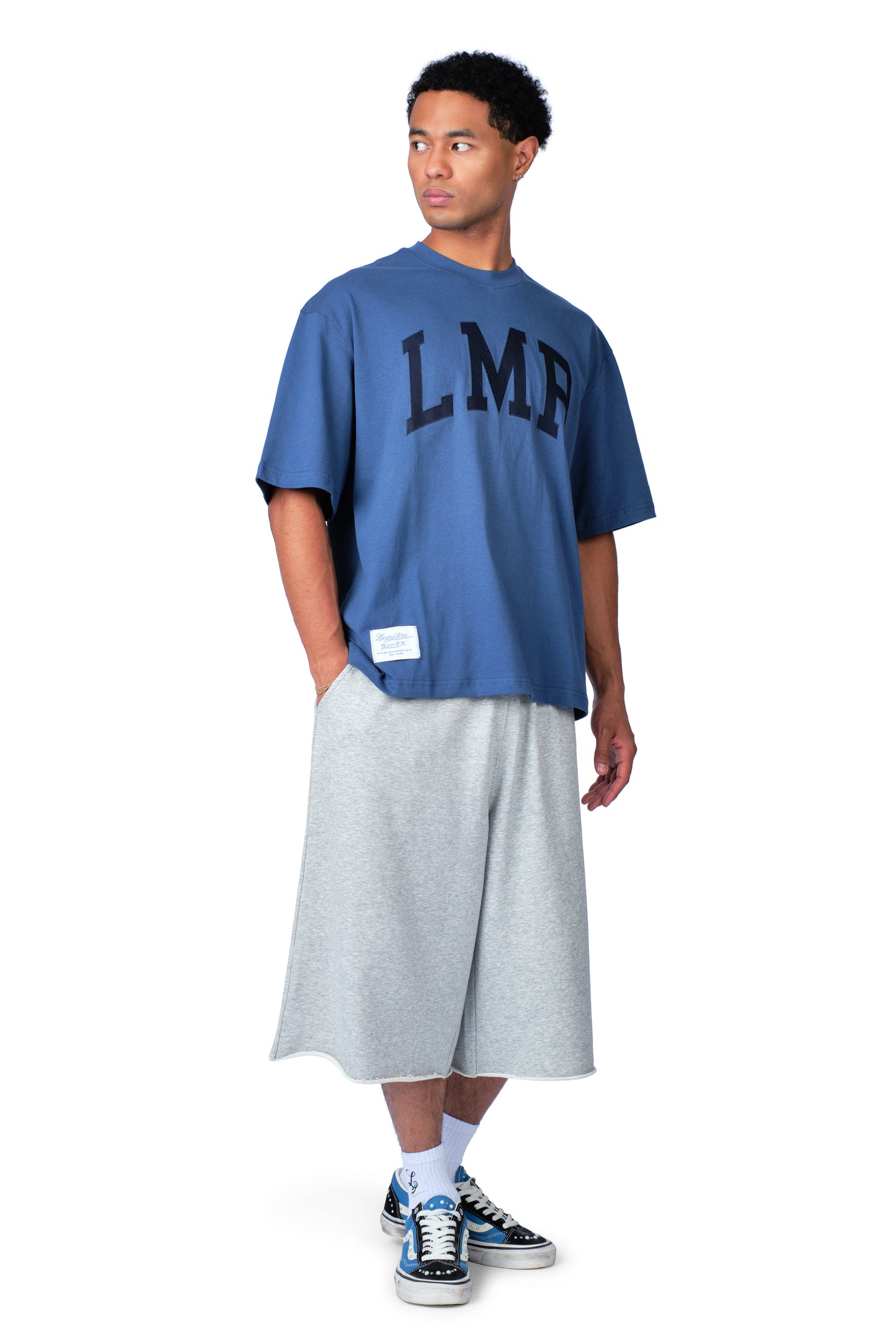 LMR College T-shirt Washed Blue