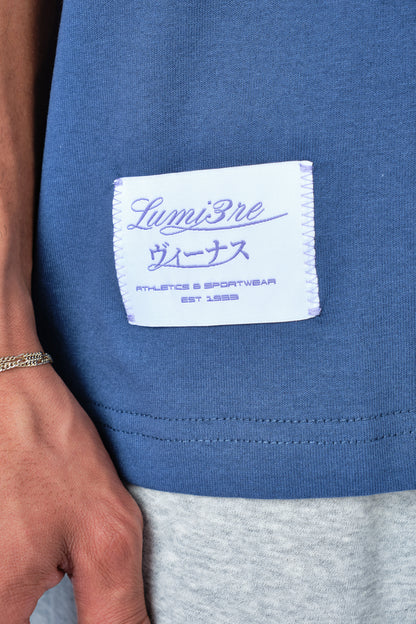 LMR College T-shirt Washed Blue