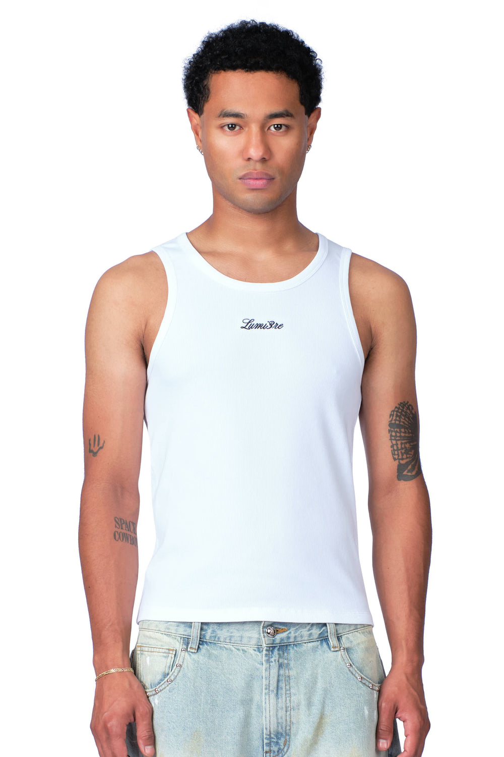 Lumi3re Embroidered Tank Top White (m)