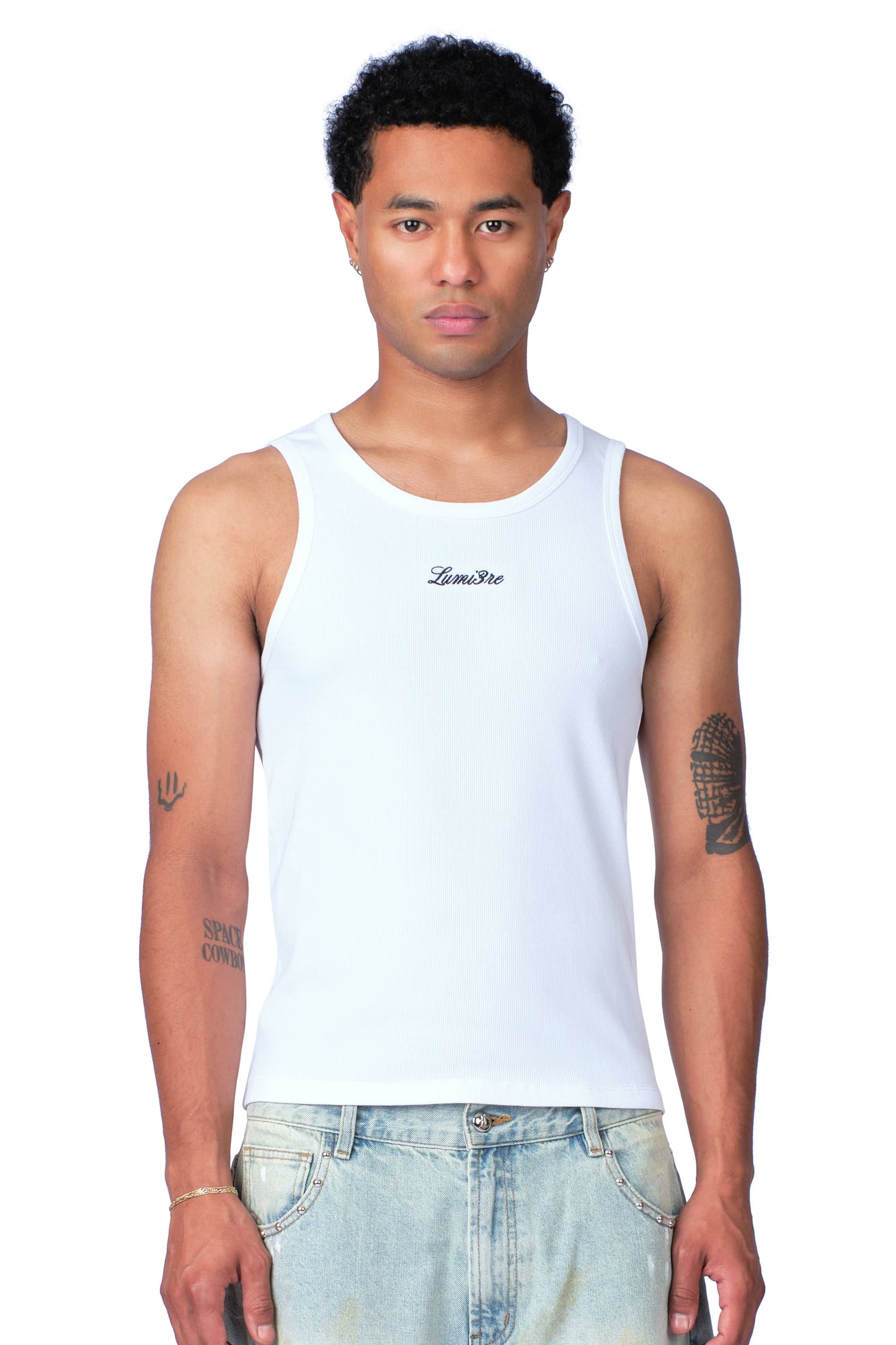 Lumi3re Embroidered Tank Top White (m)