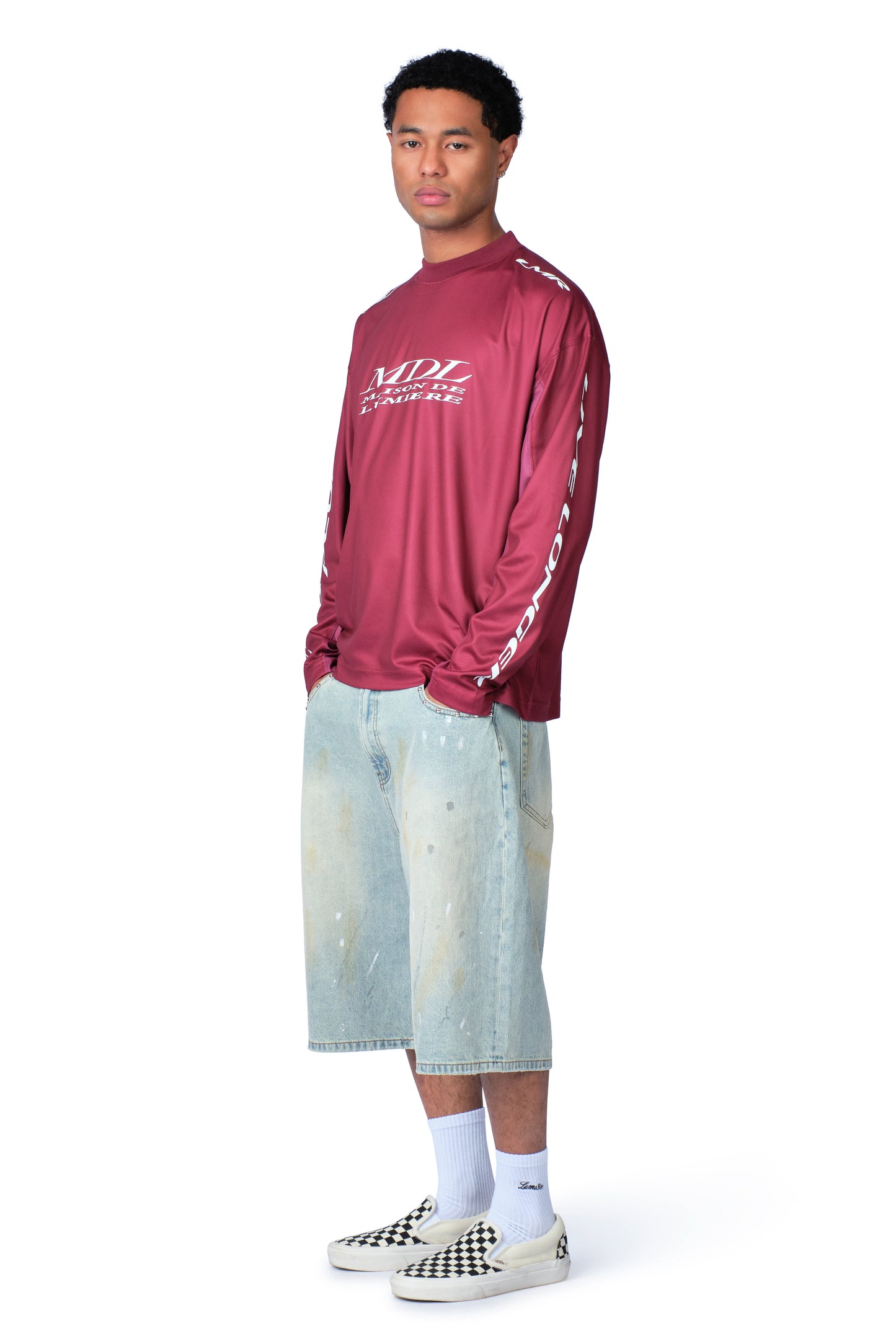 MDL Jersey Longsleeve Burgundy Pink