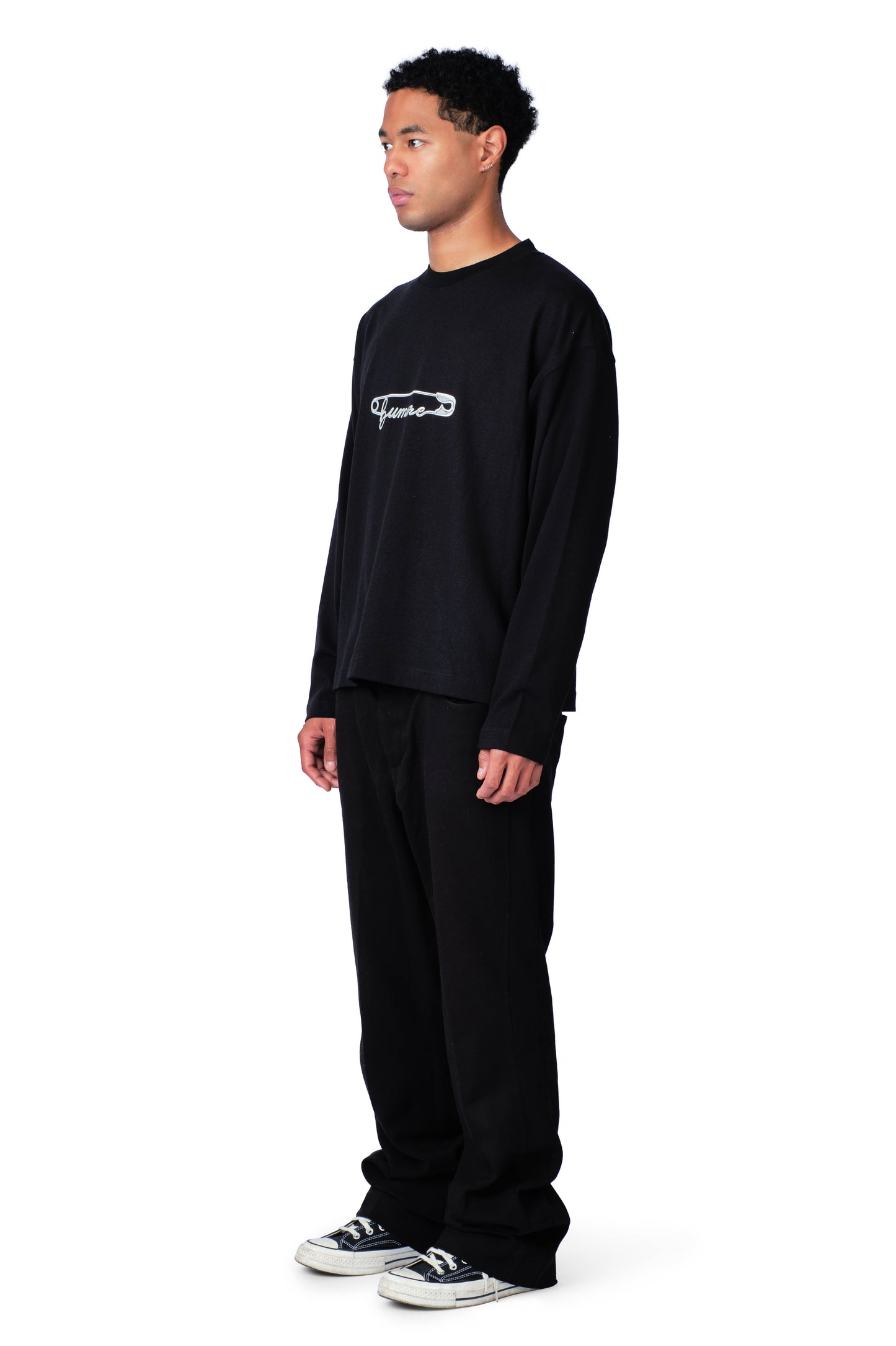 Safety Pin Longsleeve Black