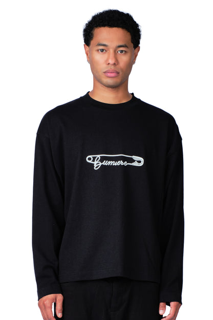 Safety Pin Longsleeve Black