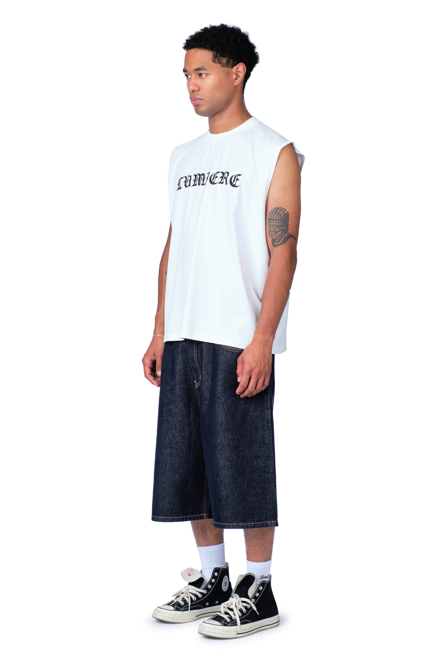 Sleeveless Gothic Shirt White