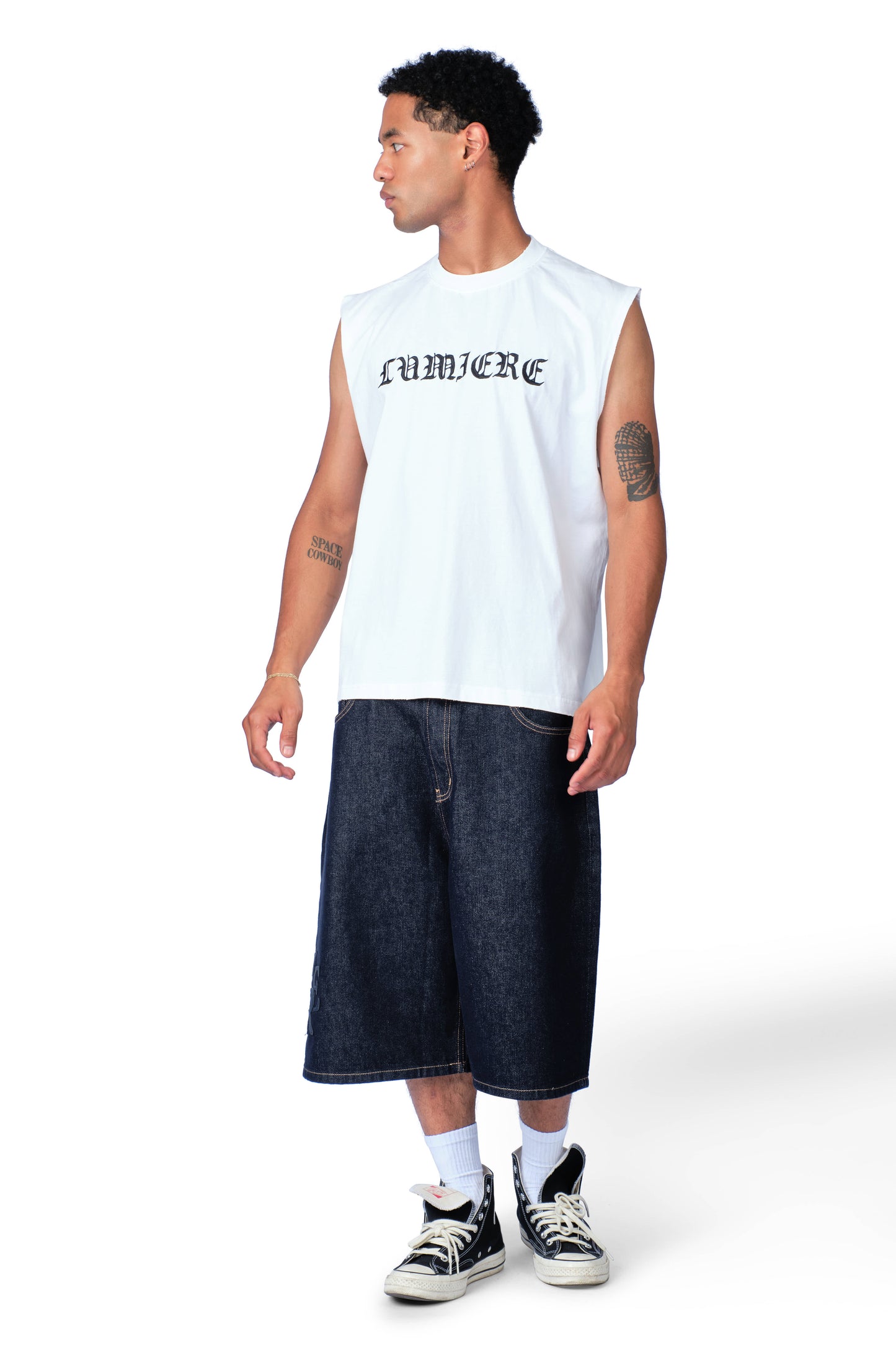 Sleeveless Gothic Shirt White