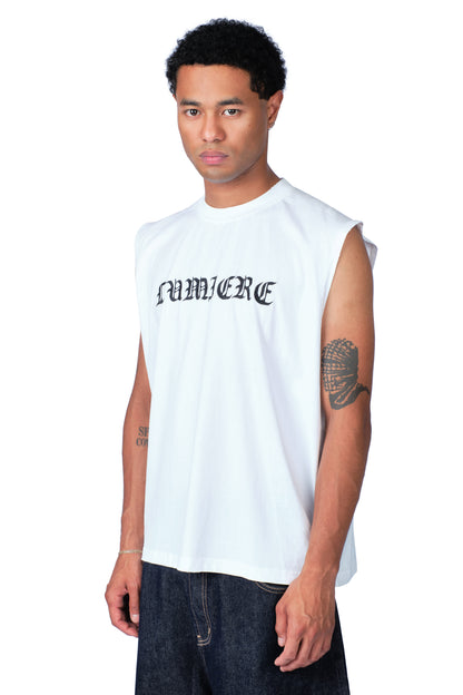 Sleeveless Gothic Shirt White