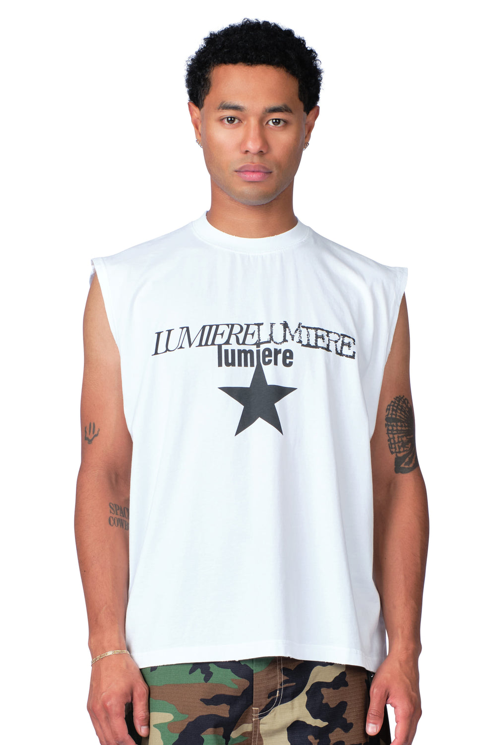 Sleeveless Start Shirt White