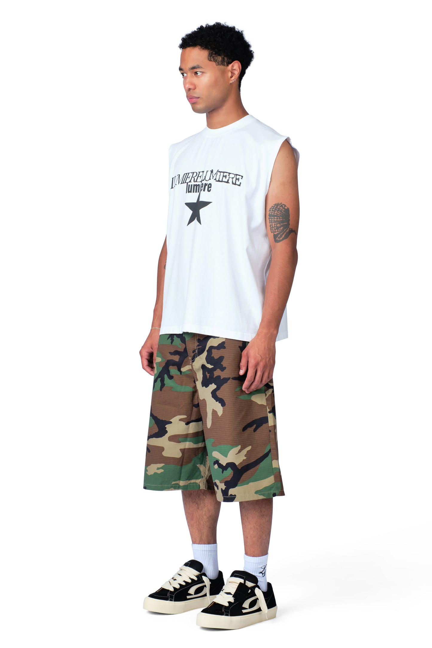 Sleeveless Start Shirt White