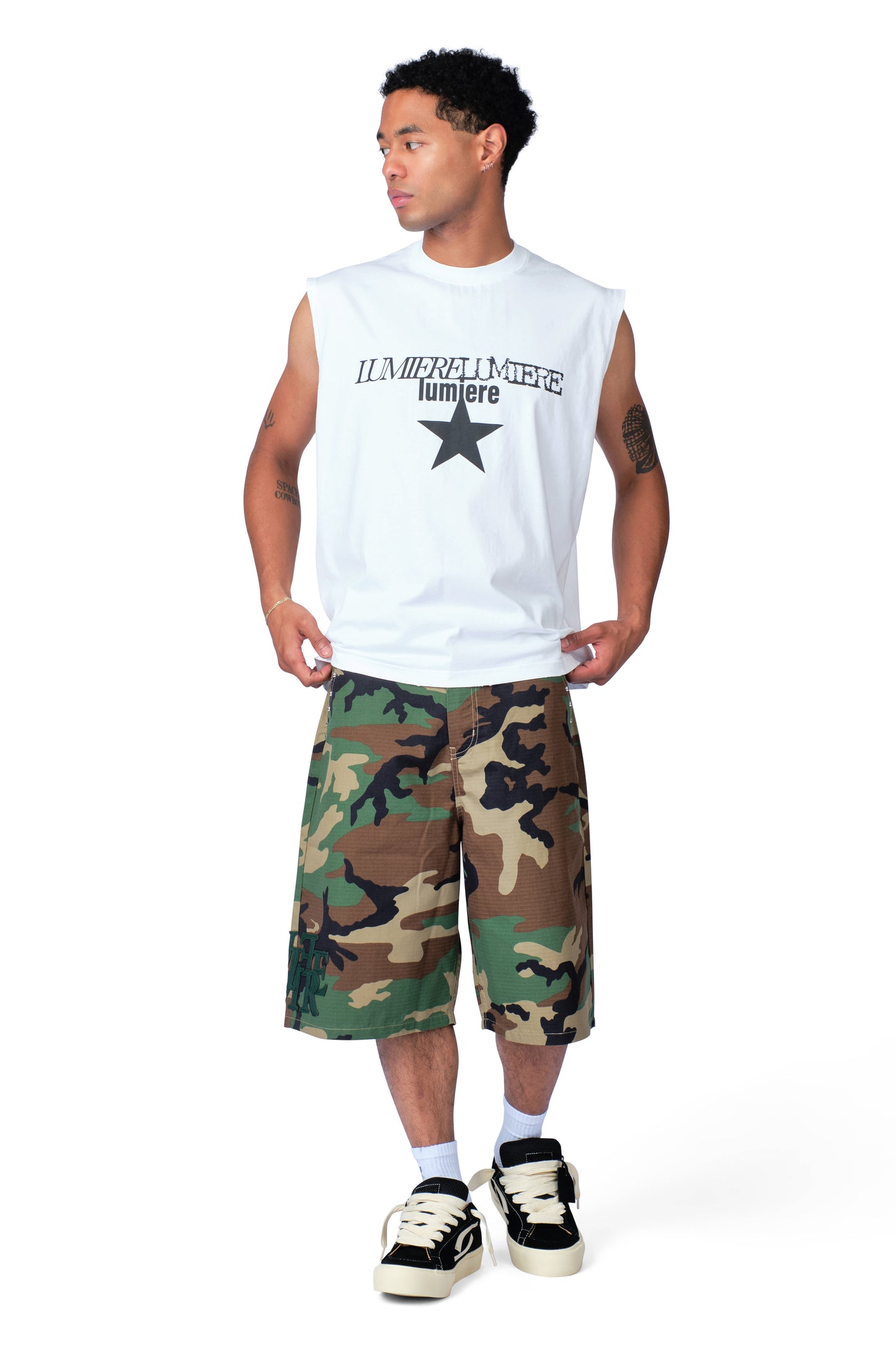 Sleeveless Start Shirt White
