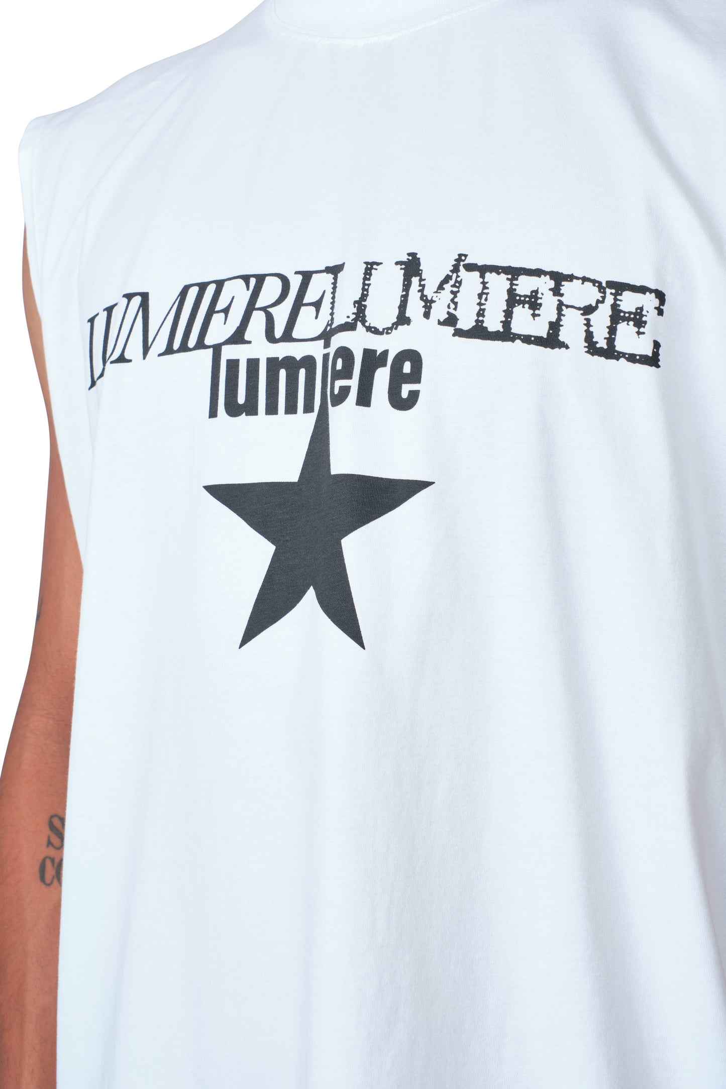 Sleeveless Start Shirt White