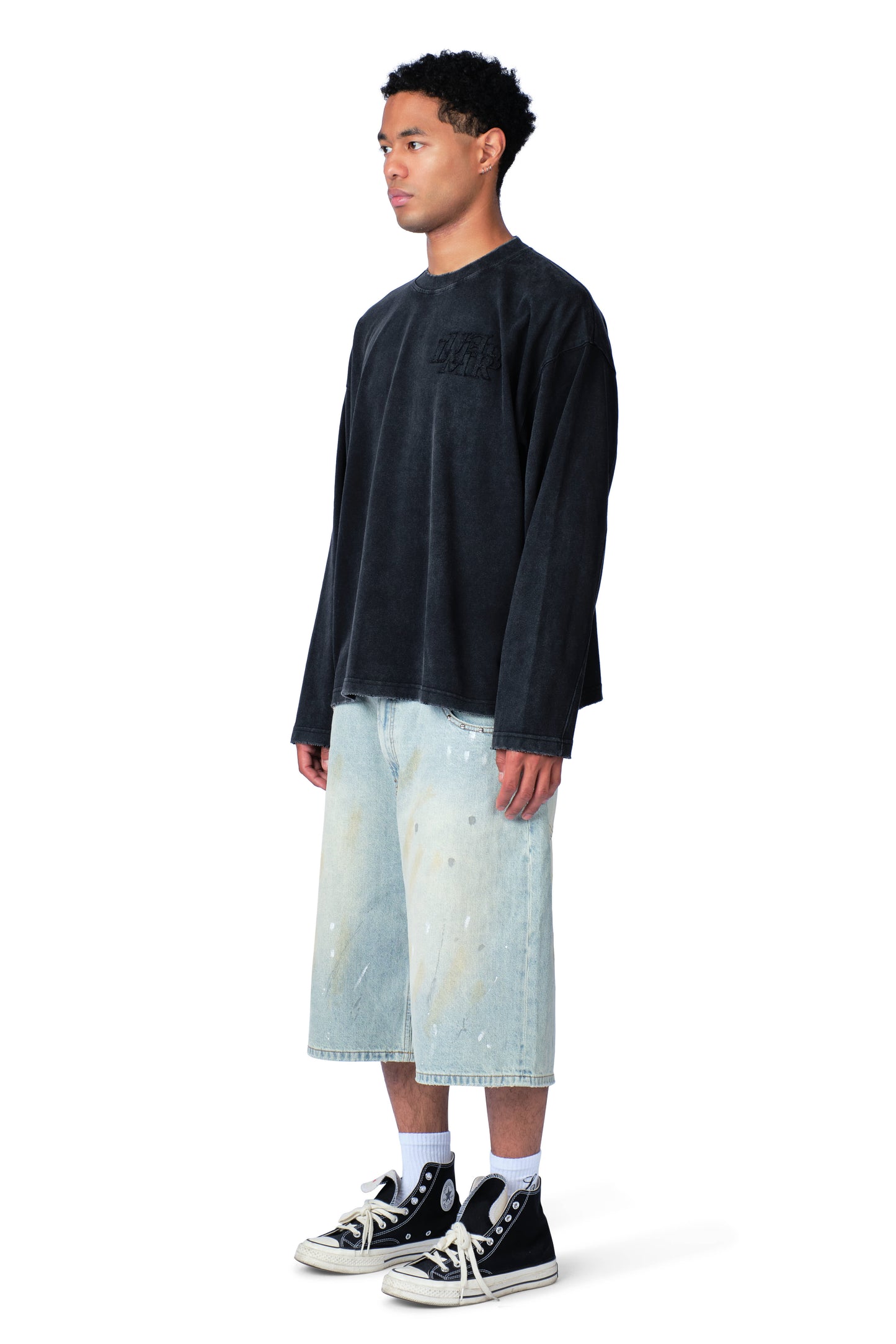 The Patch Longsleeve Washed Black