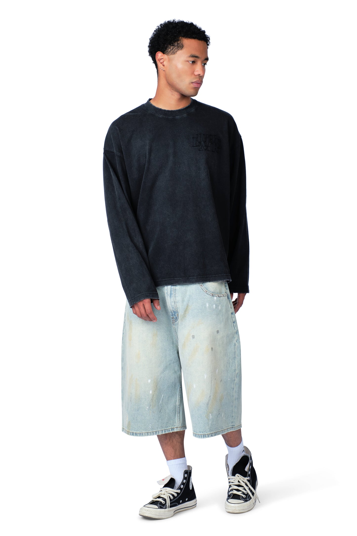 The Patch Longsleeve Washed Black