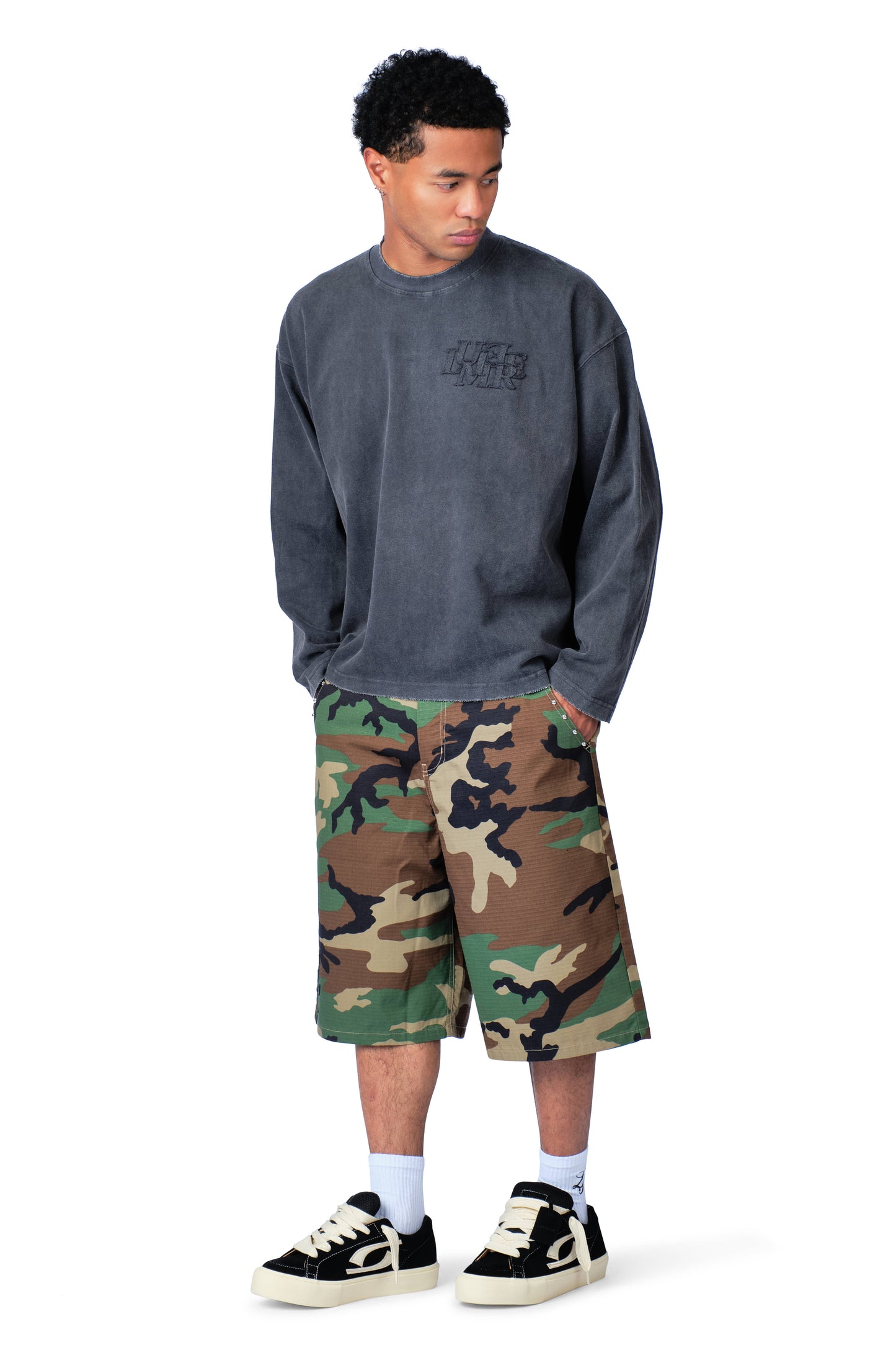 The Patch Longsleeve Washed Grey
