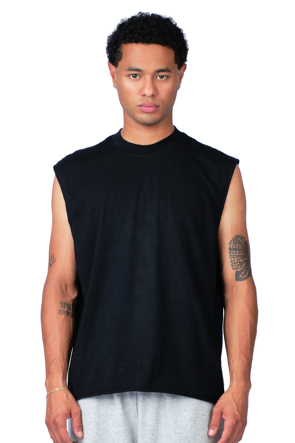 The Patch Sleeveless Shirt Washed Black