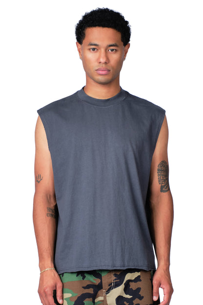 The Patch Sleeveless Shirt Washed Grey