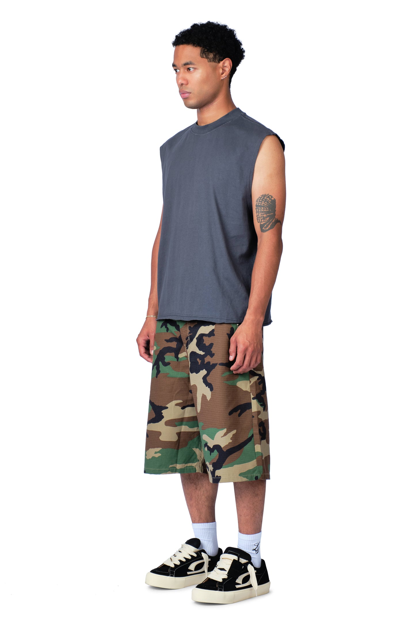 The Patch Sleeveless Shirt Washed Grey