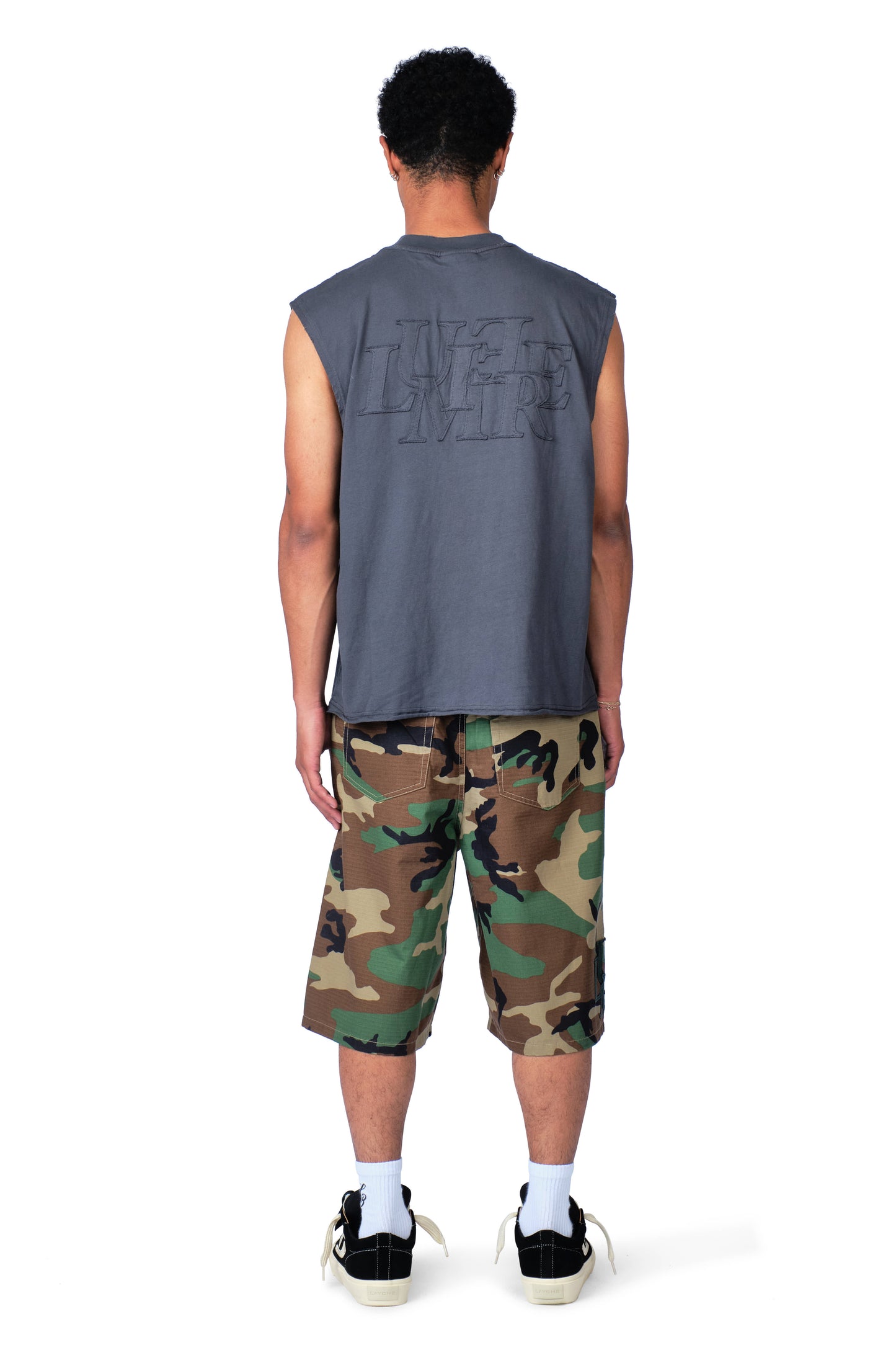 The Patch Sleeveless Shirt Washed Grey