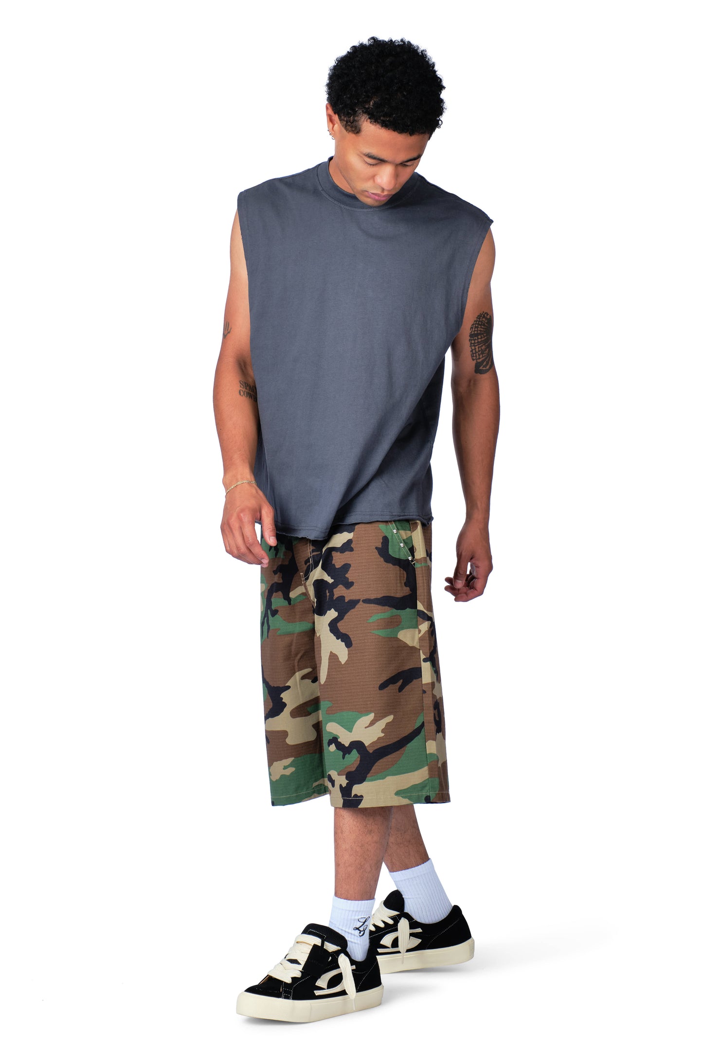 The Patch Sleeveless Shirt Washed Grey