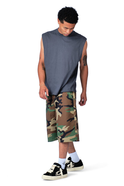 The Patch Sleeveless Shirt Washed Grey