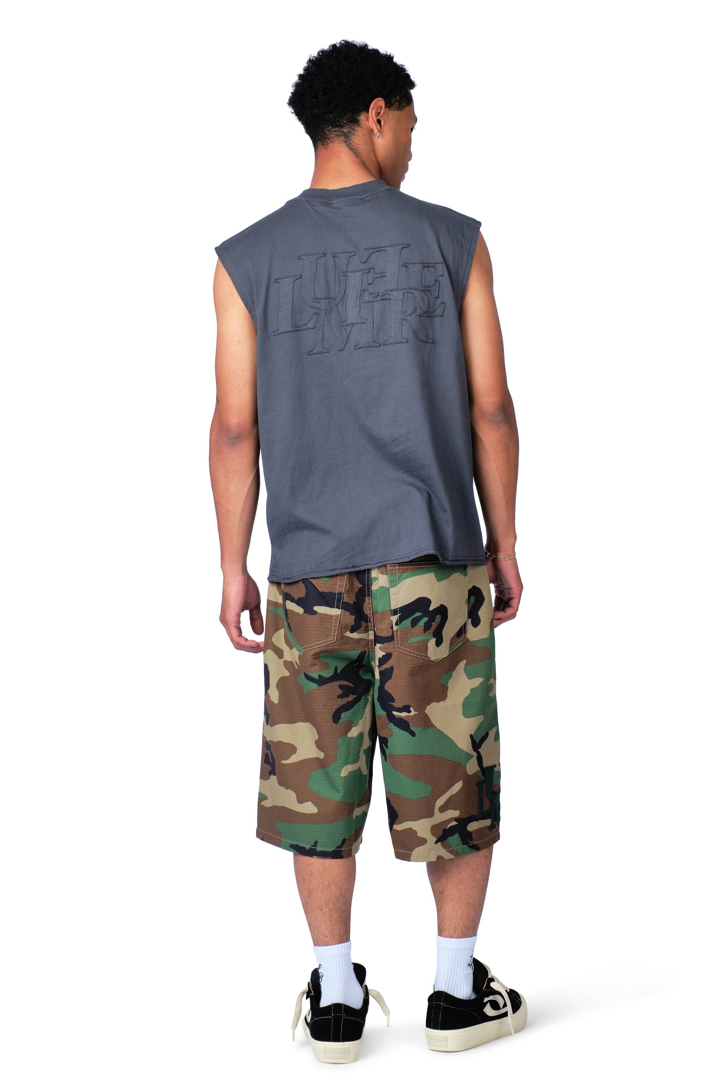 The Patch Sleeveless Shirt Washed Grey
