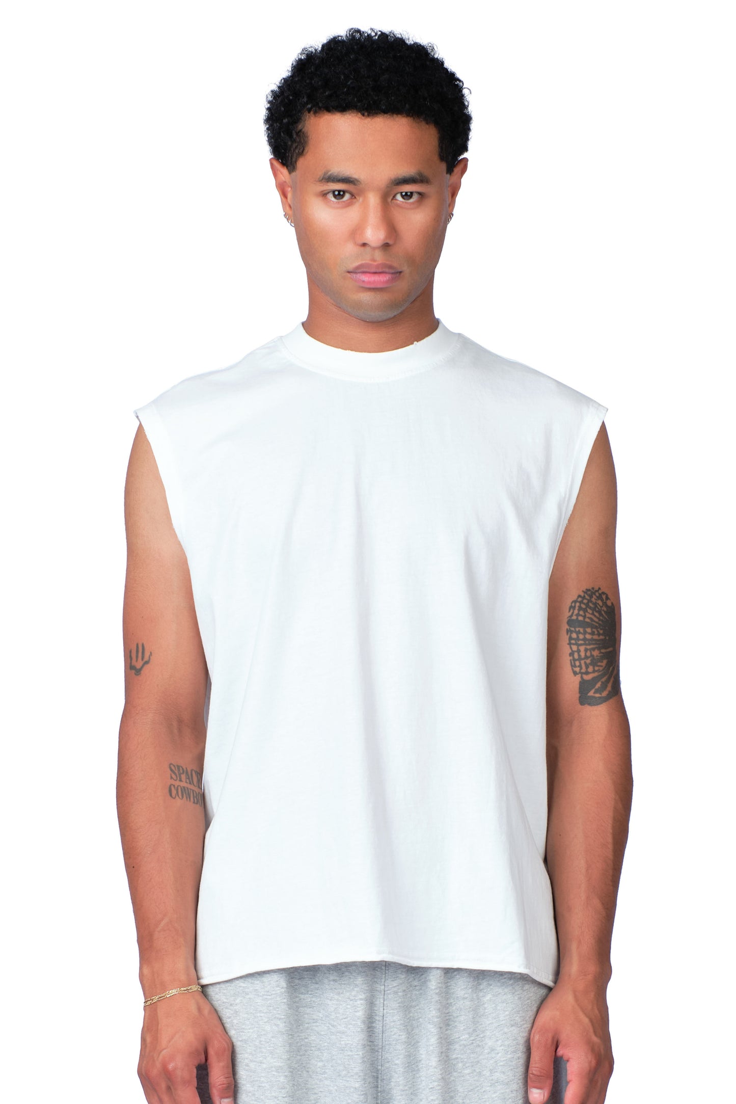 The Patch Sleeveless Shirt White