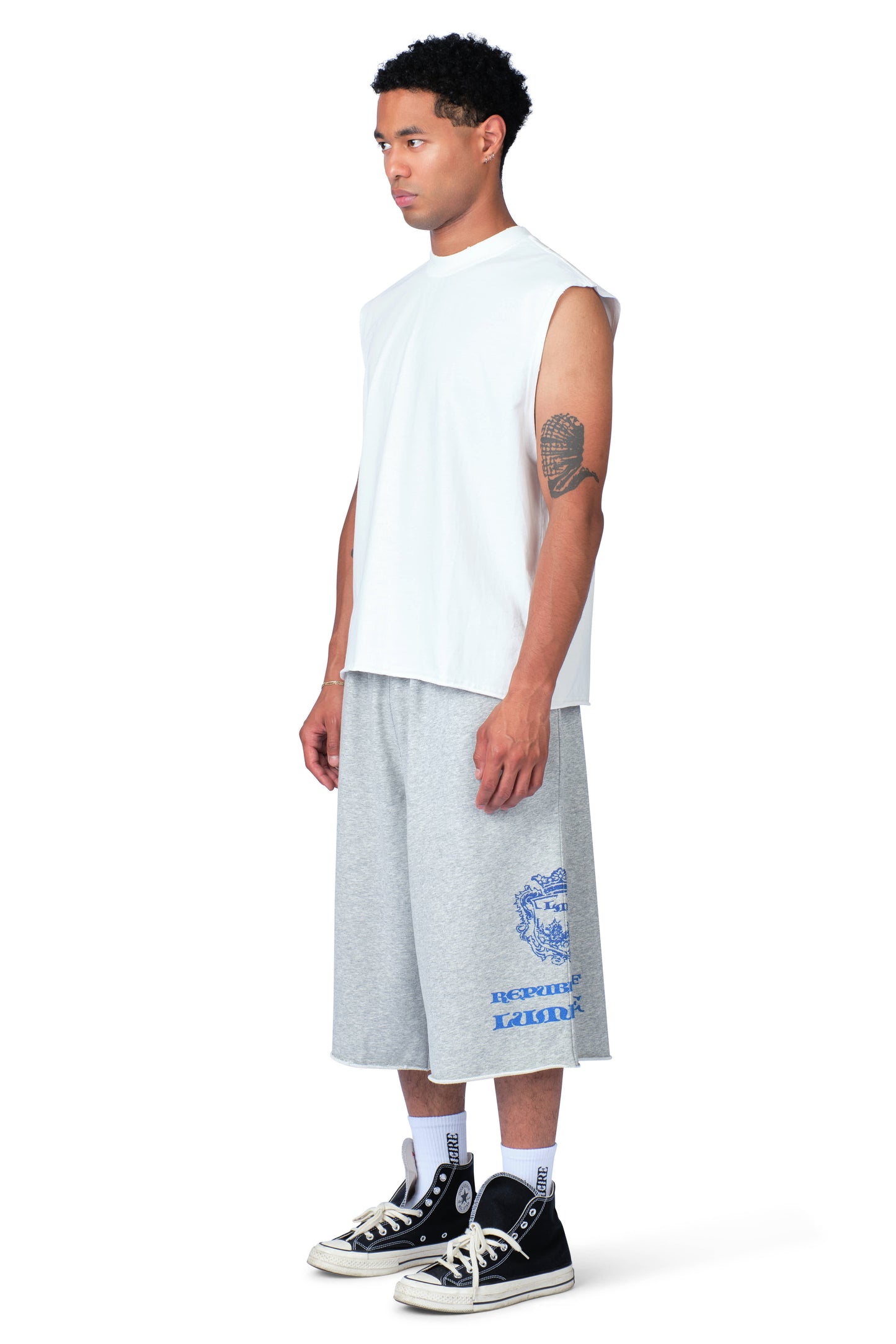 The Patch Sleeveless Shirt White