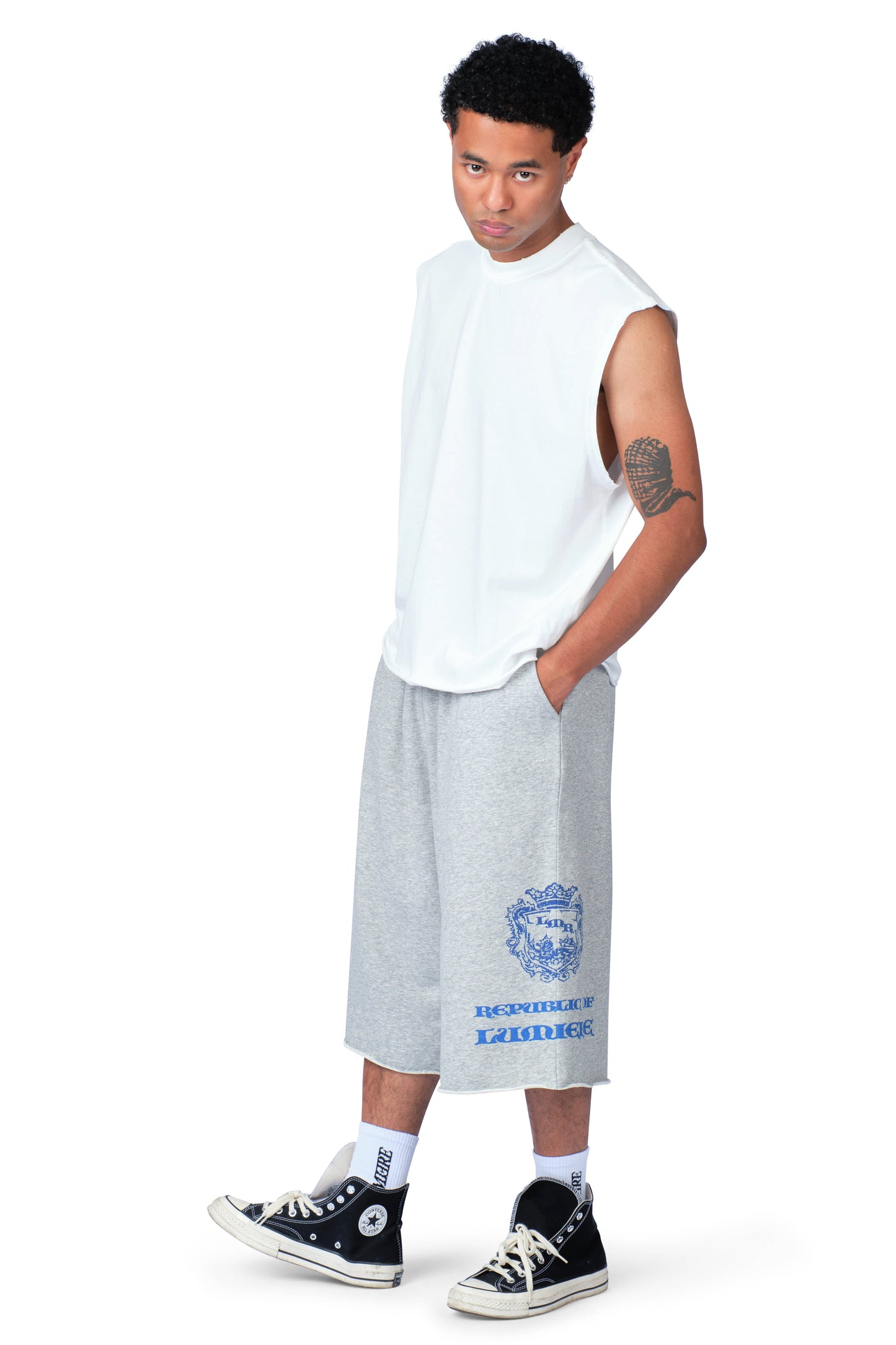The Patch Sleeveless Shirt White