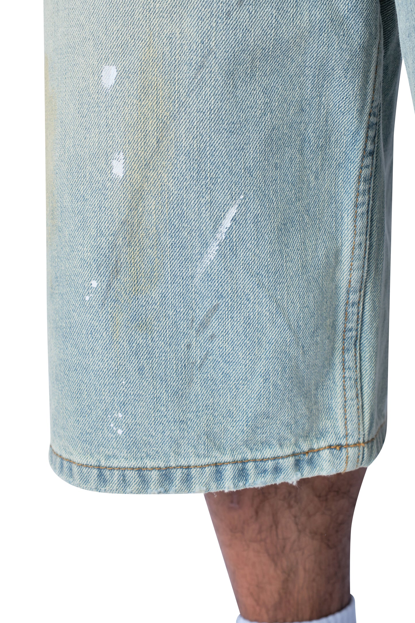 Washed Blue Patch Jorts