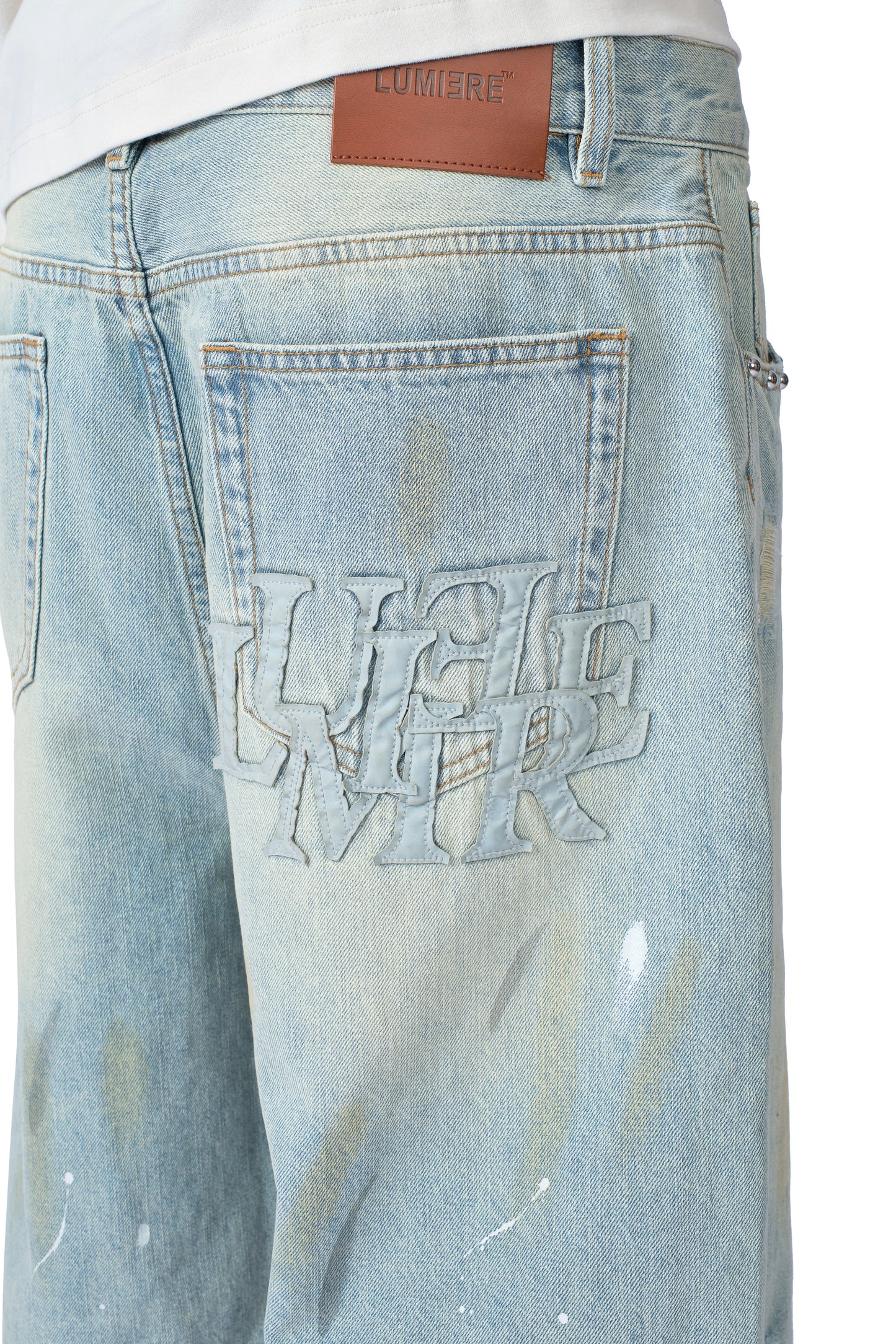 Washed Blue Patch Jorts