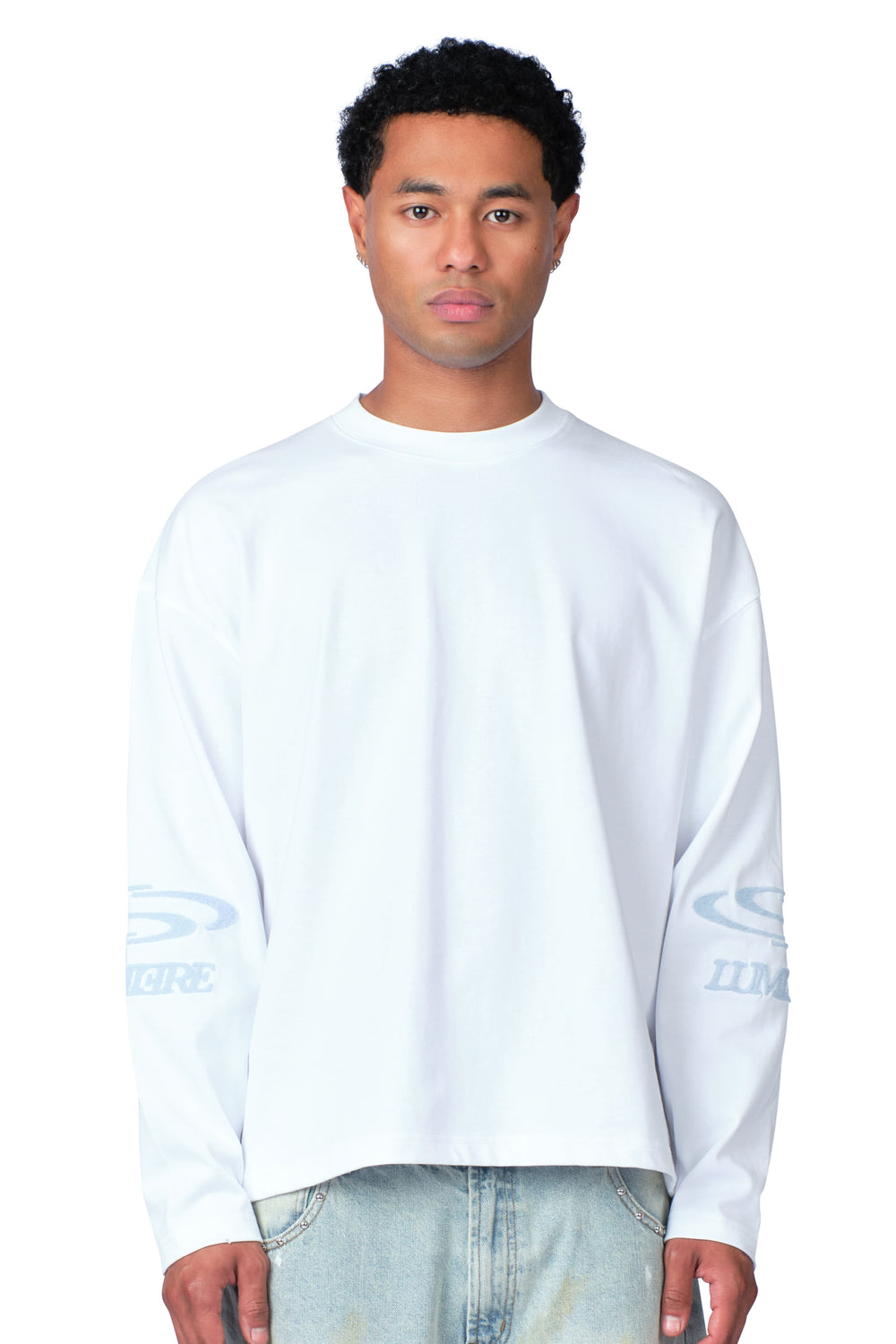 Wave Logo Longsleeve White