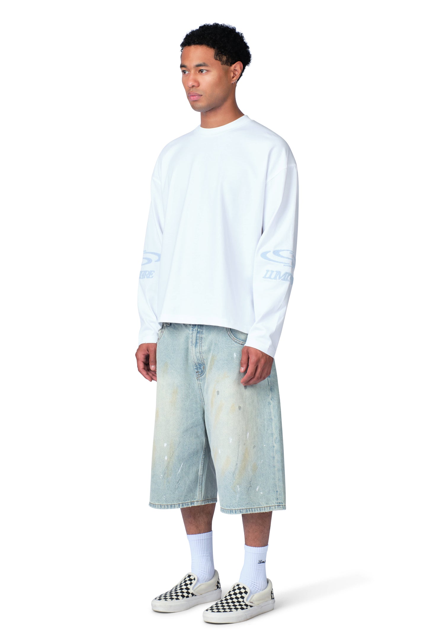 Wave Logo Longsleeve White