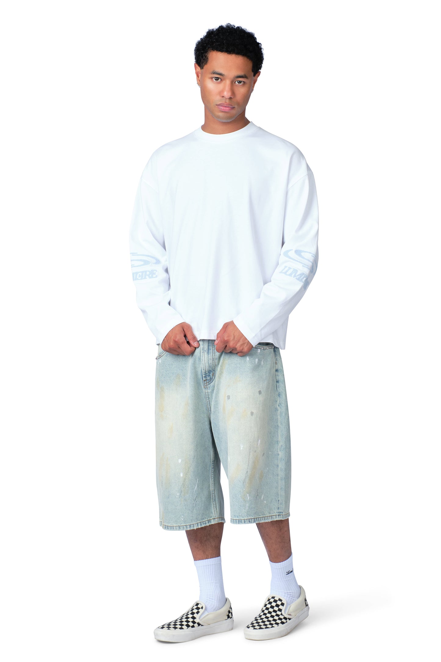 Wave Logo Longsleeve White